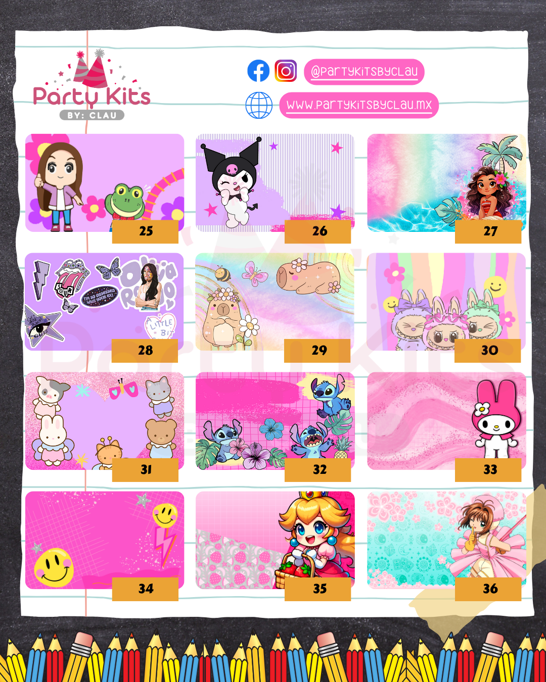 Stickers escolares (Etiquetas escolares) 2025