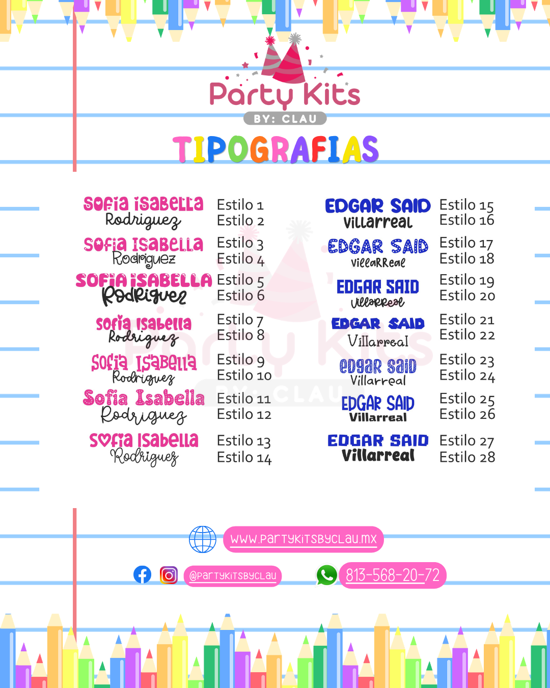 TIPOGRAFIAS STICKERS ESCOLARES