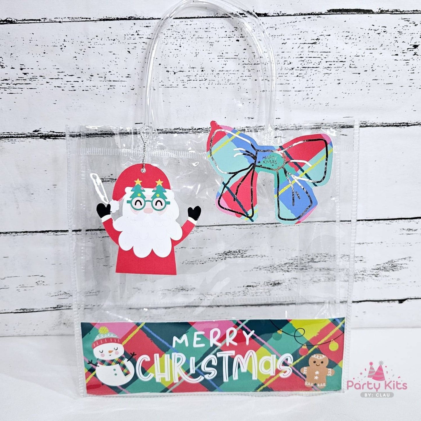 Bolsa de plástico transparente para dulces, Navidad