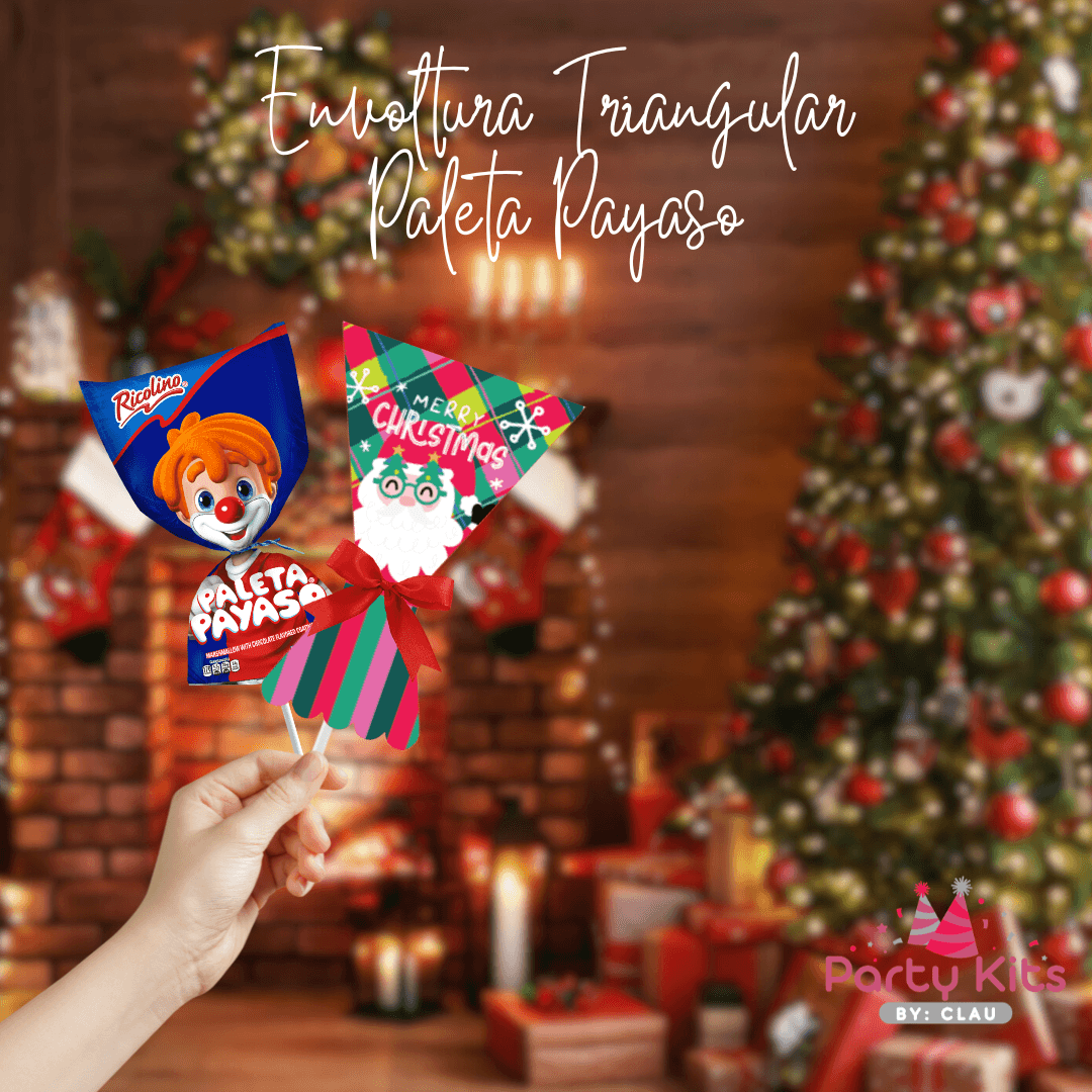 Envoltura Navideña para paleta payaso Mini