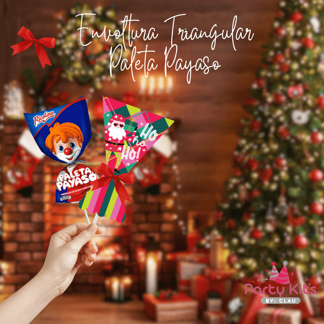 Envoltura Navideña para paleta payaso Mini