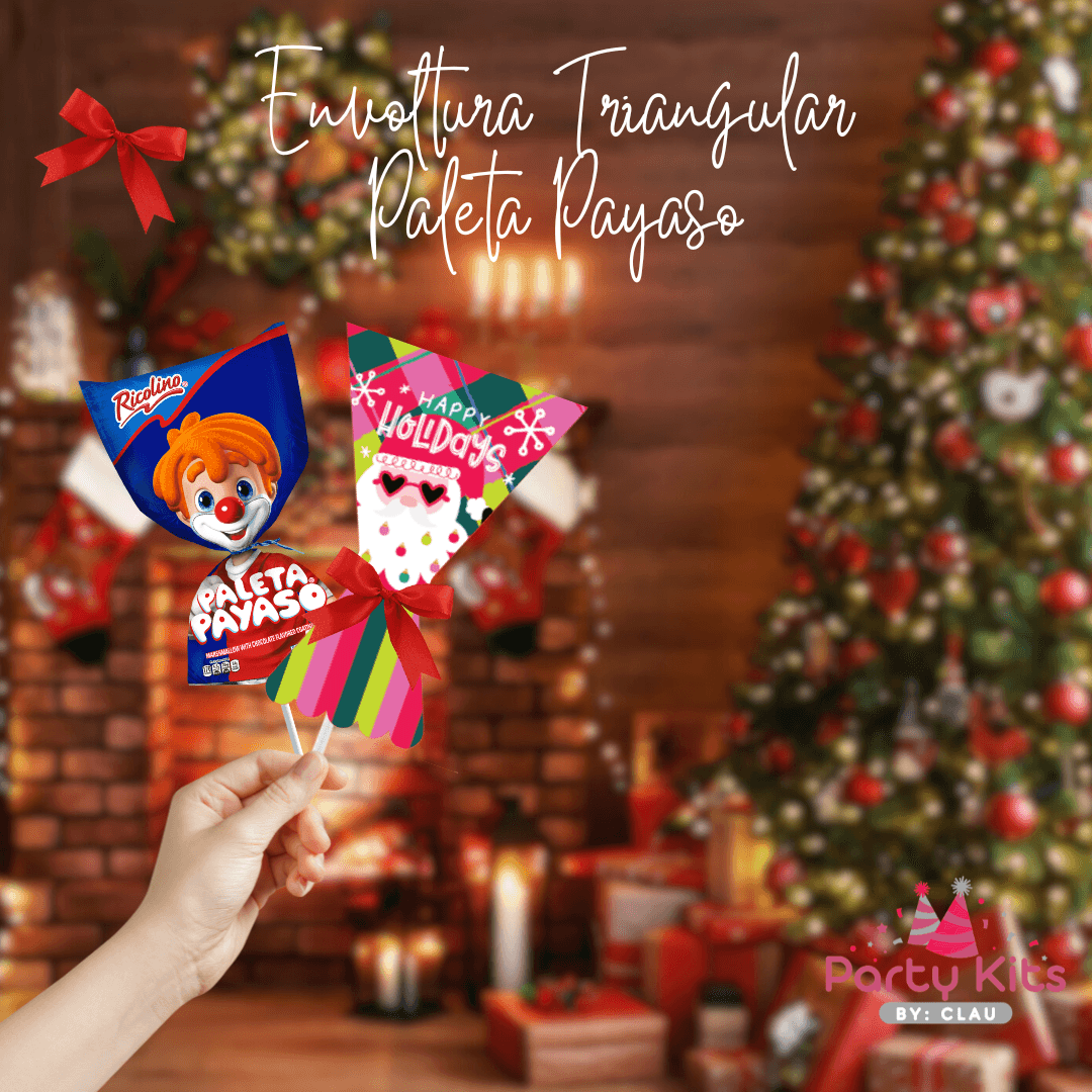 Envoltura Navideña para paleta payaso Mini
