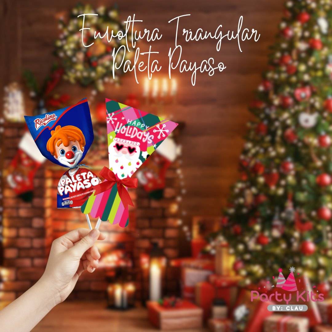 Envoltura Navideña para paleta payaso Mini