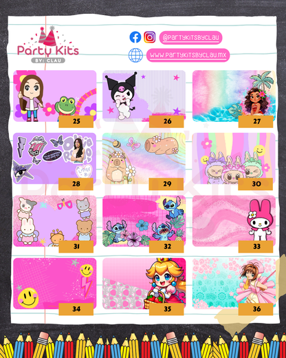 Stickers escolares (Etiquetas escolares) 2025