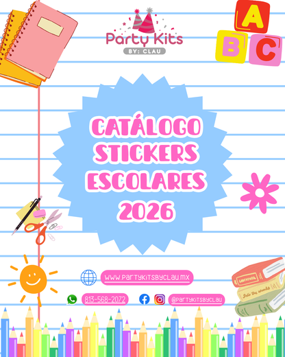 Stickers escolares (Etiquetas escolares) 2026