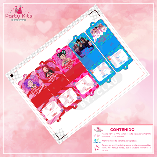 Planilla digital imprimible para porta paletas San Valentin