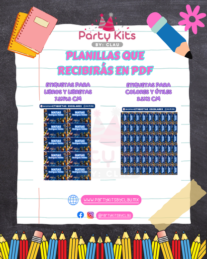 Stickers escolares (Etiquetas escolares) 2025 PARA IMPRIMIR