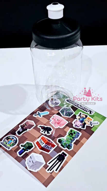 Bote Chupón con planilla de stickers personalizada