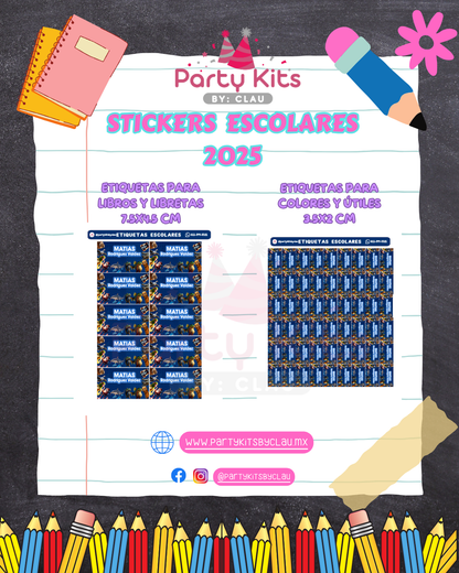 Stickers escolares (Etiquetas escolares) 2025